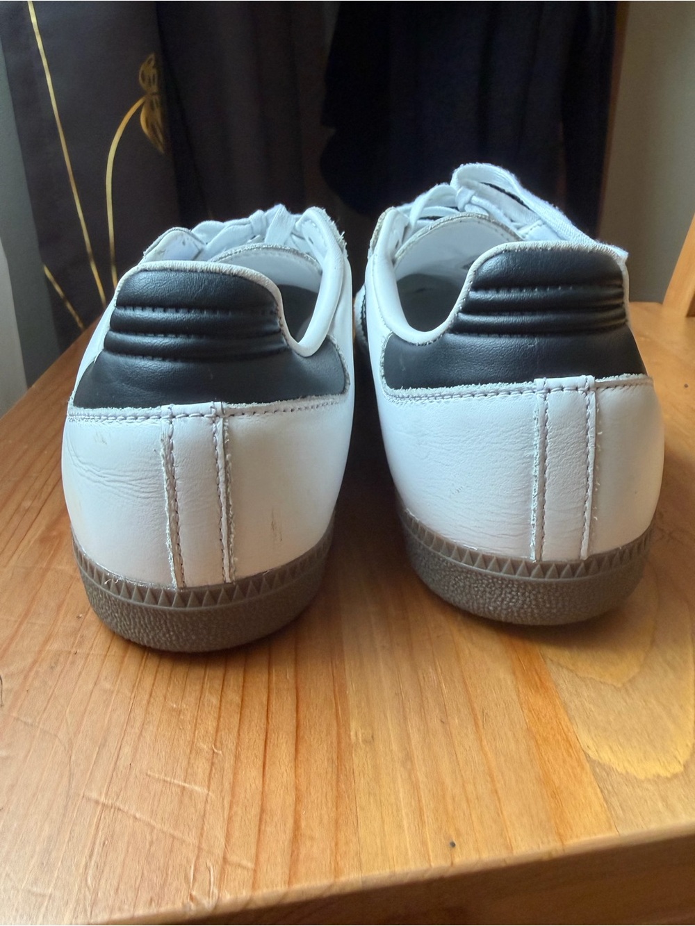Adidas Men’s Samba Classic White & Black Sneakers Size 6.5 - Picture 4 of 6